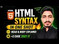 HTML Syntax in One Shot Head Body Explained 2 CHSE 2027 IT