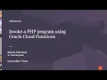 Invoke a PHP program using Oracle Cloud Functions