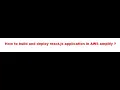 How to build and deploy react js application using AWS amplify