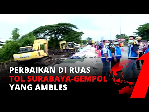 Jasa Marga Lakukan Perbaikan di Ruas Tol Surabaya-Gempol yang Ambles Sepanjang 30 Meter | tvOne