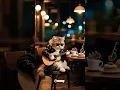 Lagu kucing keren main gitar di cafe#cat #cute #shortsviral