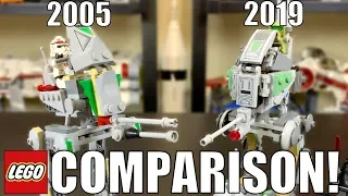 LEGO Star Wars Clone Scout Walker Comparison! 2005 vs 2019 | 7250 vs 75261