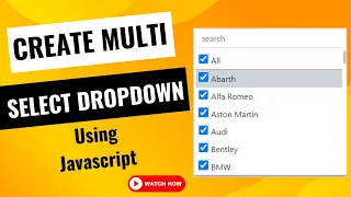 Multiselect Dropdown With Search Bar Using JavaScript Create Multi Select Checkbox With Searching