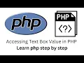 how to get value from textbox in php Getting values from a Text Box with PHP