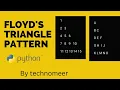 Floyd s triangle pattern in python Natural numbers and alphabets PYTHON