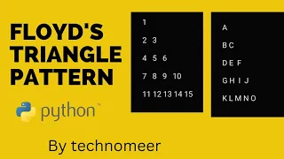 Floyd s triangle pattern in python Natural numbers and alphabets PYTHON