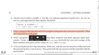 A Practical Introduction To Python Programming - Exercise 1 8 7c