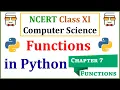 Functions in Python - NCERT Class 11 Computer Science with Python
