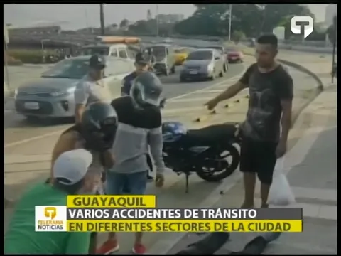 Varios accidentes de tránsito en diferentes sectores de la ciudad