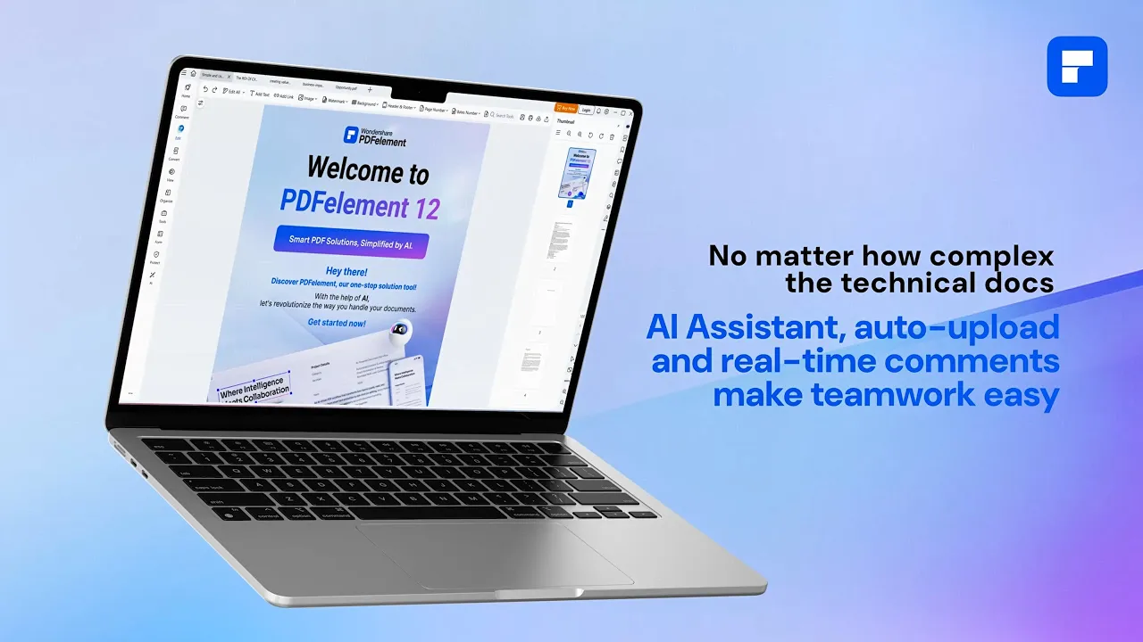 Wondershare PDFelement — PDFelement — Smart PDF Solutions, Simplified by AI (YouTube video ad)