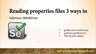How to use Properties File in Java Selenium WebDriver