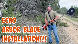 Echo Blade Conversion Kit Install How I Set Up The Arbor Kit 8 Knife Blade On My Weedeater