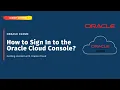 How to Sign In to the Oracle Cloud Console Oracle cloud free tier account 2022