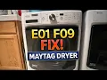 MAYTAG WASHER CODE - F09 E01 OR F03 E01 EASY DIY FIX