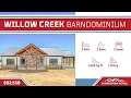 Willow Creek Barndominium Home 1 428 sq ft 3 Bed 2 Bed 1 Carport