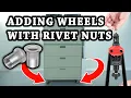 Cheap Cabinet Storage - How To Add Wheels Using Rivet Nuts