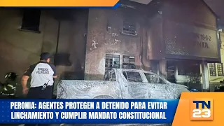 Peronia: Agentes protegen a detenido para evitar linchamiento y cumplir mandato constitucional