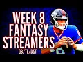 Week 8 Fantasy Football Streamers -