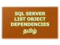 List Object dependencies using SQL Referencing Entity Tamil