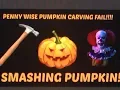 PENNYWISE pumpkin carving gone horribly wrong smashing pumpkins at the end of the