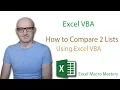 How to Compare 2 Lists using Excel VBA