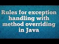 Rules for exception handling with method overriding in Java