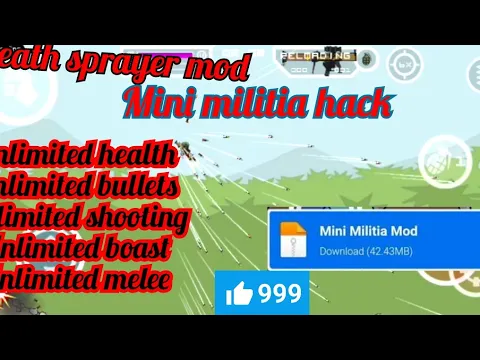 Download MP3 Mini Militia death sprayer mod| mediafire