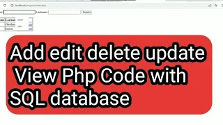 Insert delete update edit PHP code with Mysql How to Insert Update Delete In Php Mysqli