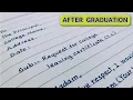 Application for college leaving certificate C after graduation application in English