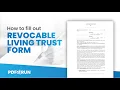 How to Fill Out Revocable Living Trust Form Online PDFRun