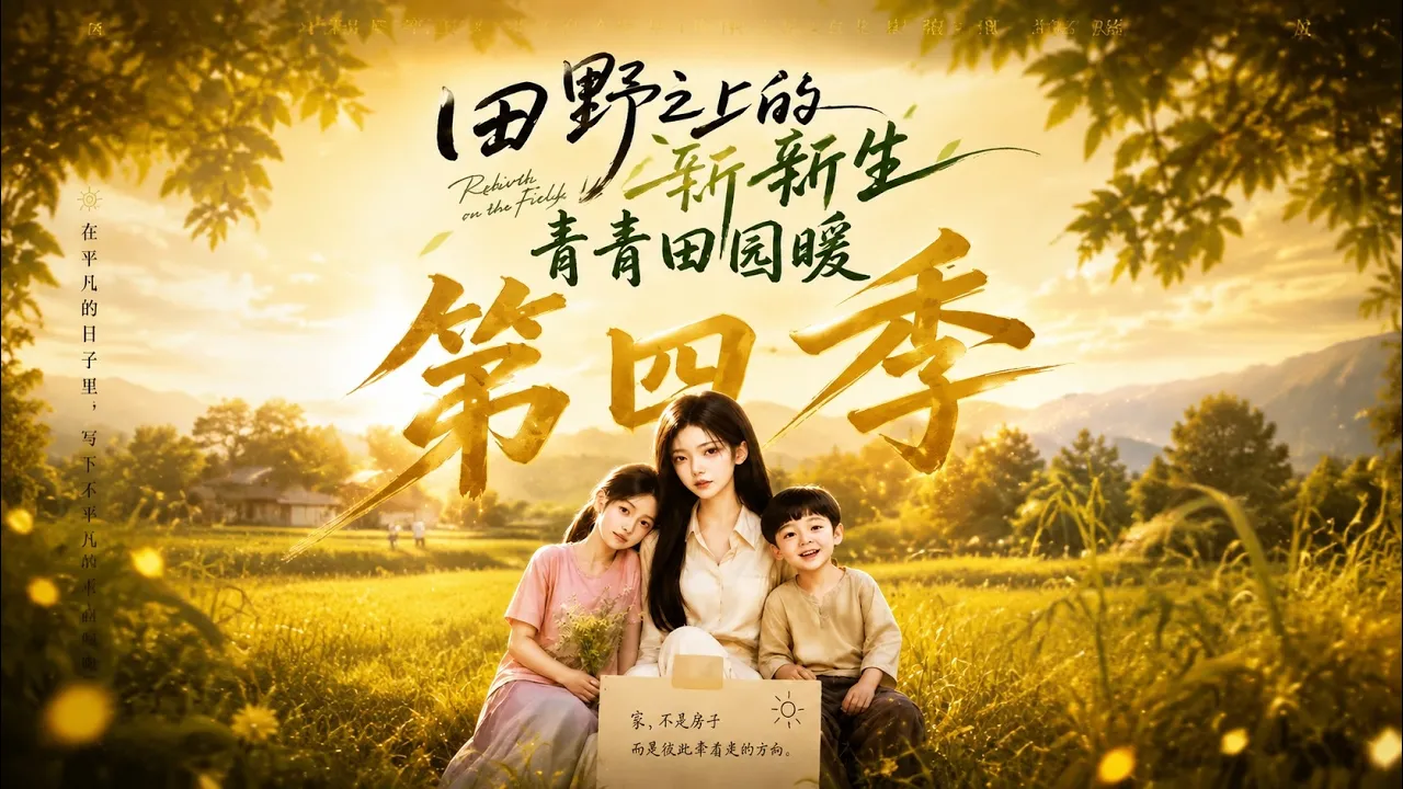 A new life rising from the fields, with verdant countryside brimming with warmth
