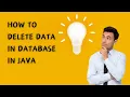 How to Delete Data in Database in Java Coding Skills