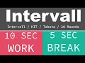BEST SPORT INTERVAL TIMER - 10 sec Exercise 5 sec Break 20 Rounds GYM TABATA HIT