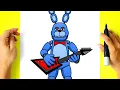 How to DRAW BONNIE - Five Nights at Freddy s