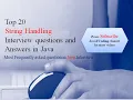 20 Java String Interview questions and answers in java java string interview questions in java