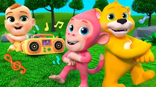 Spin, Clap & Roll! A Ram Sam Sam Animal Dance Challenge | Lalafun Nursery Rhymes & Kids Songs