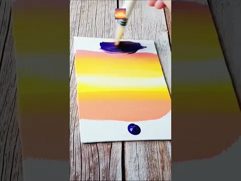 Easy way to paint a sunset / acrylic painting ideas for beginners by Artwork #youtube #shorts #art