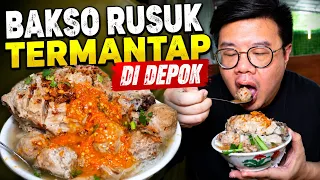 PUAS MAKAN 1 MANGKOK FULL BAKSO RUSUK DI DEPOK!!