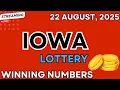 Iowa Midday Lottery Results For - 22 Aug 2025
