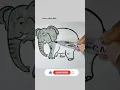 Colour Elephant Step By Step Kid s Drawing