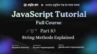 JavaScript Bangla Tutorial JavaScript String Methods Explained with Practical Examples
