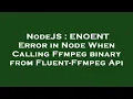 NodeJS ENOENT Error in Node When Calling Ffmpeg binary from Fluent-Ffmpeg Api
