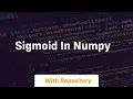 sigmoid in numpy