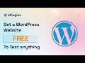 How to create a temporary WordPress website to teste any theme or plugin-Test WordPres