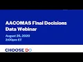 AACOMAS Final Decisions Data Webinar