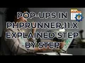 PHPRUNNER 11 X POP-UPS TUTORIAL COMPLETE WALKTHROUGH XLINESOFT DEV CLUB