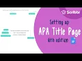 Setting up APA Format Title Page in Google Docs 6th Edition Scribbr