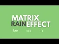 Matrix Rain Effect