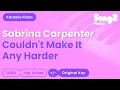 Download Lagu Sabrina Carpenter - Couldn't Make It Any Harder (Piano Karaoke)