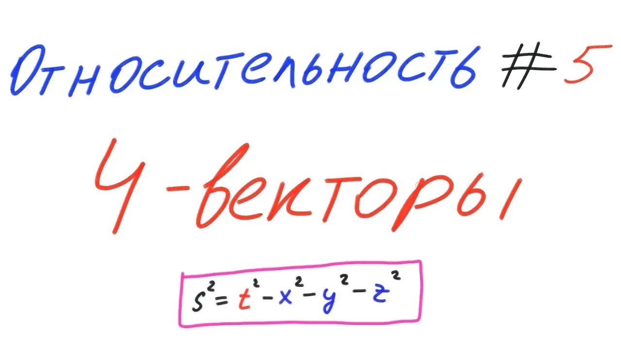 Относительность 5 - Пространство Минковского. 4-векторы.